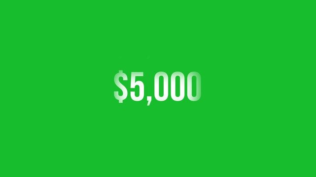 2025 Dollar Count from 100 to 5000 Dollar in Green
