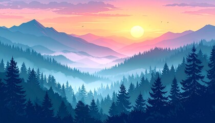 Mountain vista at sunrise (2)