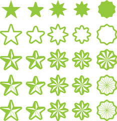 set of colorful stars vector earth