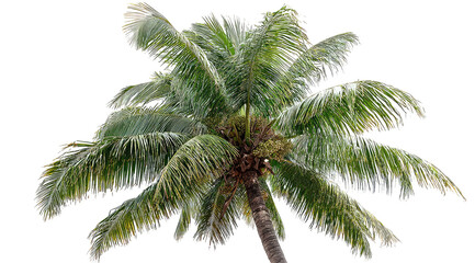 Tropical palm tree against black background (1)