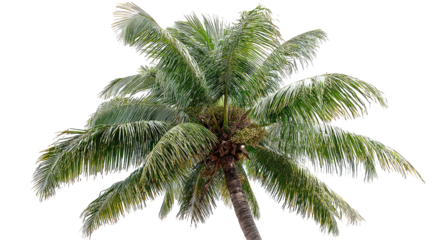 Tropical palm tree against black background (1)