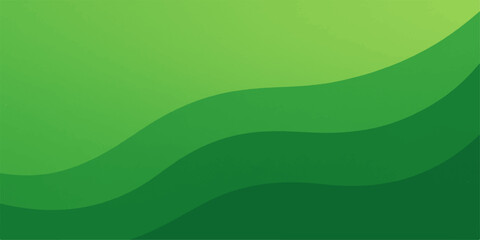 Abstract green wave vector illustration with artistic lines and curves creating a dynamic motion pattern for a modern wallpaper design