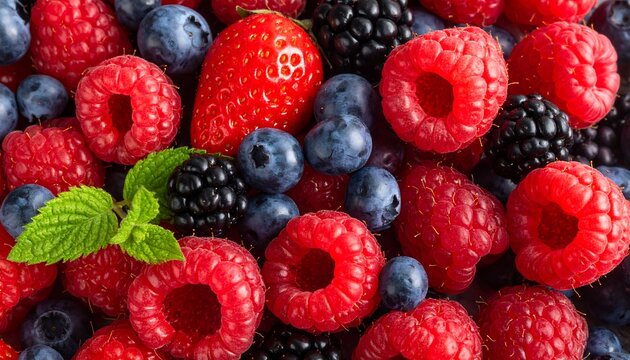 Close-up berry mix