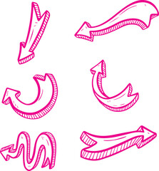 	 vector illustration set of arrows earth	