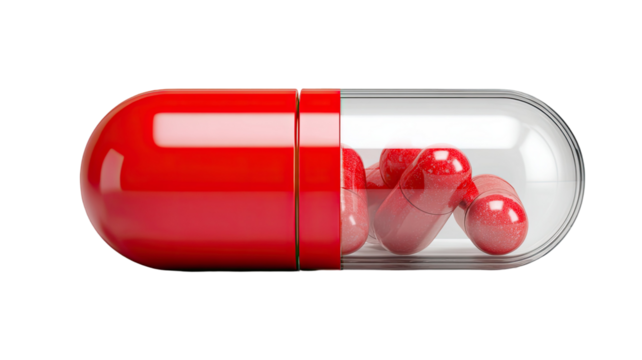 Pill dispenser with compartments medical storage organizer for tablets vitamins daily health care container isolated on white background
