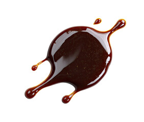 Dark brown liquid splash on black background (1)