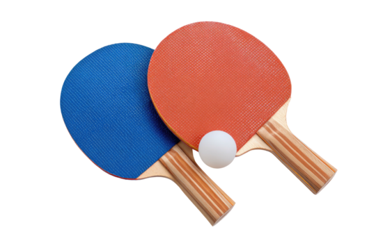 Two ping pong paddles and a ball (1)