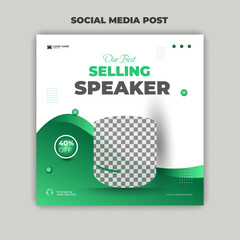 Best Selling Speaker for Social Media Design Template