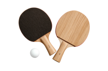 Two ping pong paddles and a ball (2)