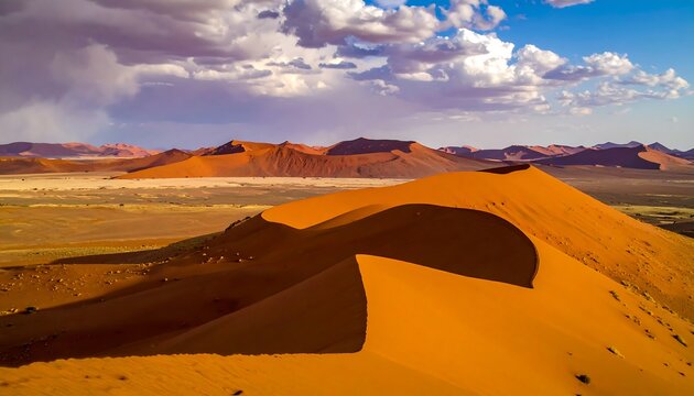 Desert dune landscape at sunset