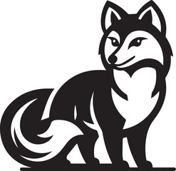 Fox in Black & White – Minimalist, Artistic, Wildlife Silhouette