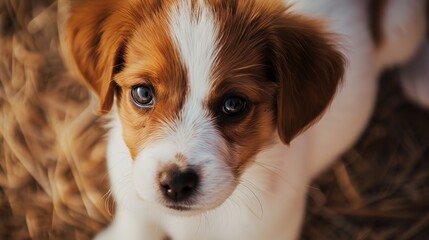 Cute and Adorable Puppy Images, covering breeds such as Corgi, Shiba Inu, Bichon Frise, Poodle, Golden Retriever puppies. Showing cute scenes of puppies tilting their heads, rolling around, chewing