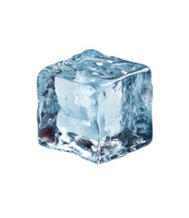 Obraz premium A single, clear ice cube