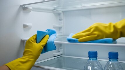 Cleaning refrigerator interior