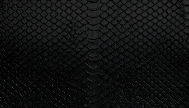 Close-up view of black snake skin texture
