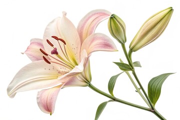 lilly flower on white background