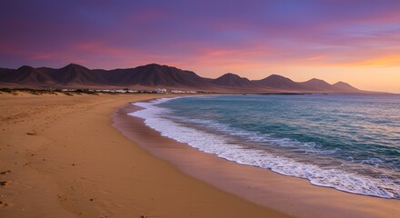 Sunset beach landscape