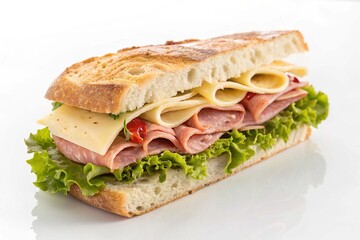 Sandwich on white background