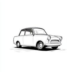 Obraz premium A classic car, meticulously depicted, embodies automotive elegance, evoking a sense of nostalgia and timeless design.