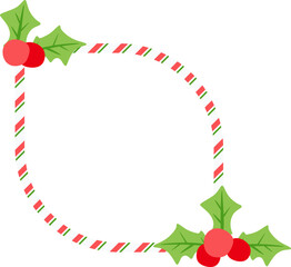 Christmas Candy Cane Frame