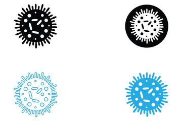 microbes and germs icon vector, bacteria, virus symbol vector art illustration eps10