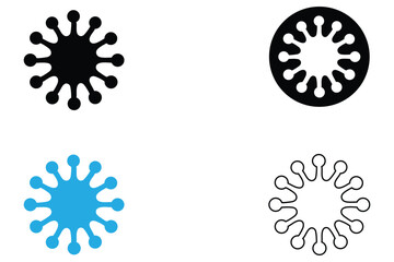 microbes and germs icon vector, bacteria, virus symbol vector art illustration eps10