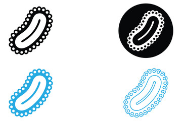 microbes and germs icon vector, bacteria, virus symbol vector art illustration eps10