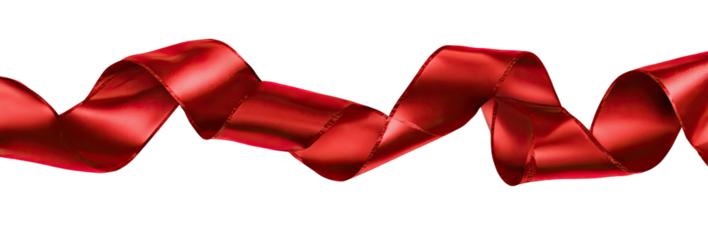 Red ribbon, flowing, and abstract