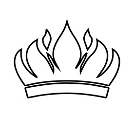Crown with Fire Icon — Royalty, Power, King, Queen, Leadership, Luxury, Achievement, Flame, Glory, Victory Symbol