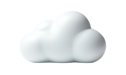 Simple white cloud icon
