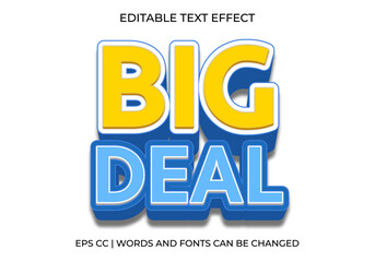 Big Deal Text Effect, Bold 3D Promotional Typography for Sales & Marketing