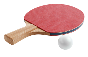 Ping pong paddle and ball