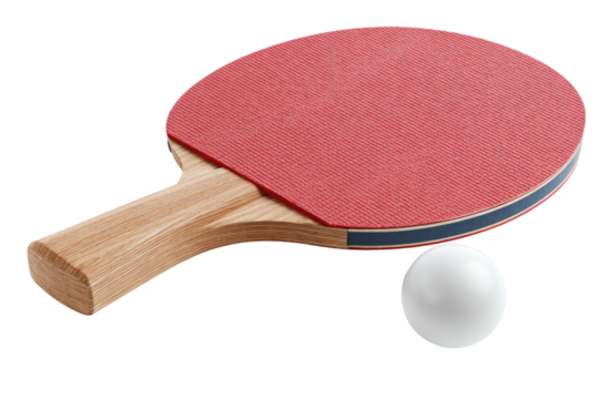Ping pong paddle and ball