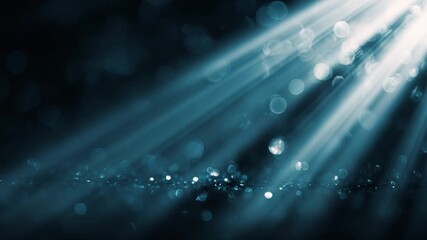 Celestial Ray of Light: A radiant shaft of light bursts forth, illuminating the darkness with a stunning display of bokeh, evoking a sense of ethereal beauty and spiritual awakening. - Powered by Adobe