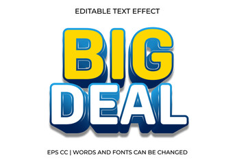 Big Deal Text Effect, Bold 3D Promotional Typography for Sales & Marketing