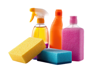 Colorful cleaning supplies (1)