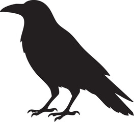raven silhouette vector