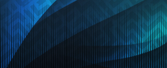 A sophisticated, cool-toned, minimalist abstract art design using curving lines creates a visual harmony that draws the viewer in, offering a modern and dynamic aesthetic appeal.