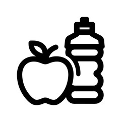 Simple healthy lifestyle black icon