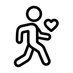 Simple healthy lifestyle black icon