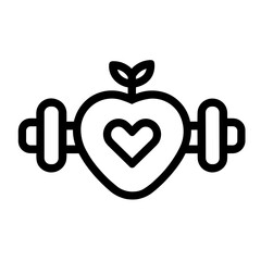 Simple healthy lifestyle black icon
