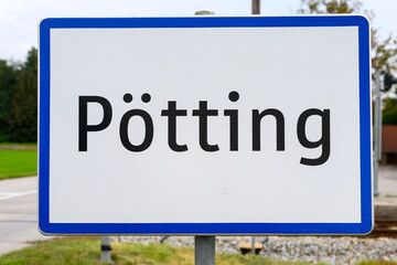 Ortsschild von Pötting