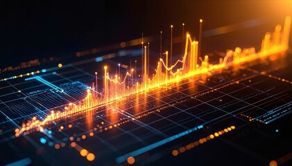 A sleek computer screen displays vibrant graphs showcasing data trends, with colorful lines and bars against a clean, modern interface background.