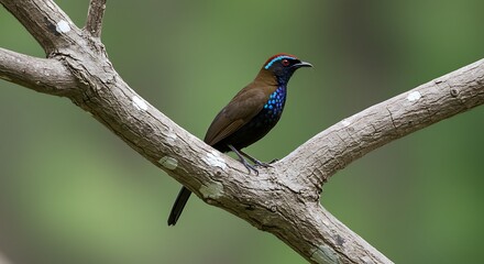 Obraz premium Colorful bird perched on branch