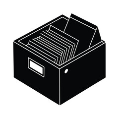 archive box with storage theme