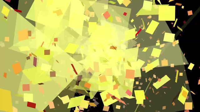 Abstract Geometric Triangles in Dark Green and Yellow, Modern Gradient Vector Background for Phone Display