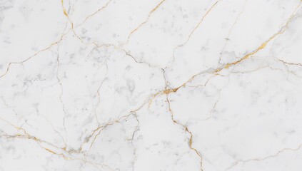 Obraz premium Close-up full-frame shot of a natural white marble texture with subtle grey veining