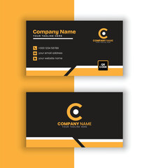 Gold and Black Luxury Business Card Template with Diagonal Abstract Corporate Lines