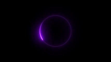 Cyan circle glow border concept on the transparent background. alpha channel, seamless loop, abstract glowing neon line cyan color circular lens animation neon light. Glowing neon background. 4k - Powered by Adobe