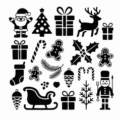christmas icons set